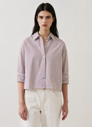Long Sleeve Cotton Silk Boxy Shirt