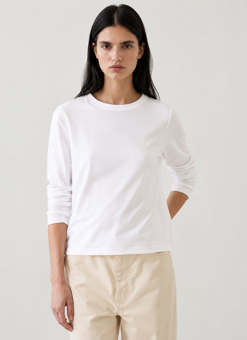 Long Sleeve Iconic Boyfriend Crew T-Shirt