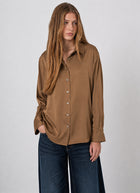  Long Sleeve Silk Button Up Blouse by REPEAT Cashmere at Andrews 