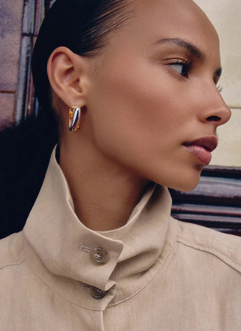Lucy Williams Chunky Entwine Medium Hoop Earrings