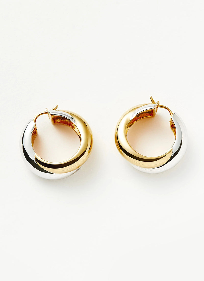 Lucy Williams Chunky Entwine Medium Hoop Earrings