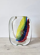 Haute Curature Luigi Onesto for Onesto Oball Postmodern Palette Abstract Sommerso Vase, 1980s
