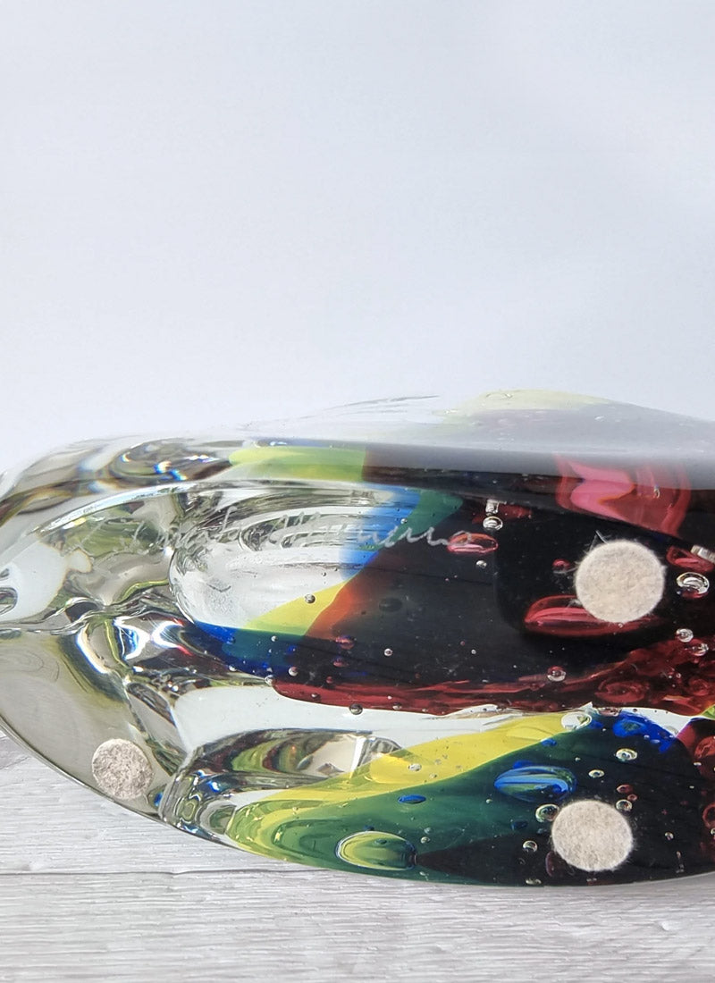 Haute Curature Luigi Onesto for Onesto Oball Postmodern Palette Abstract Sommerso Vase, 1980s