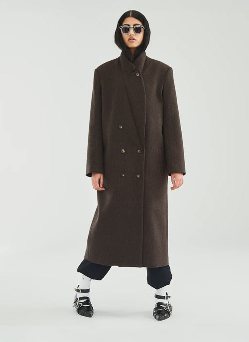 Wool Double Breasted Overcoat