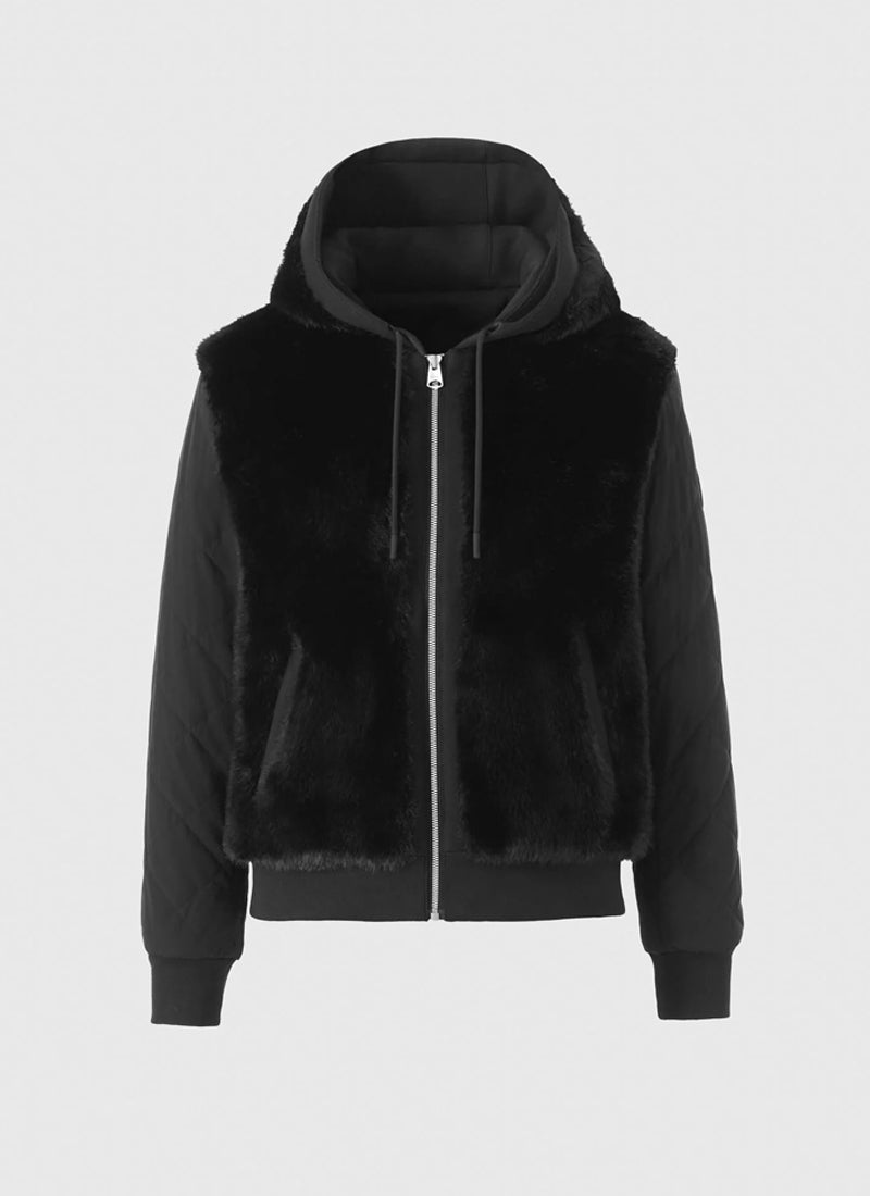 Mackage Gwendal Half Faux Fur Hoodie