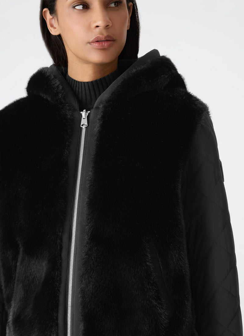 Mackage Gwendal Half Faux Fur Hoodie