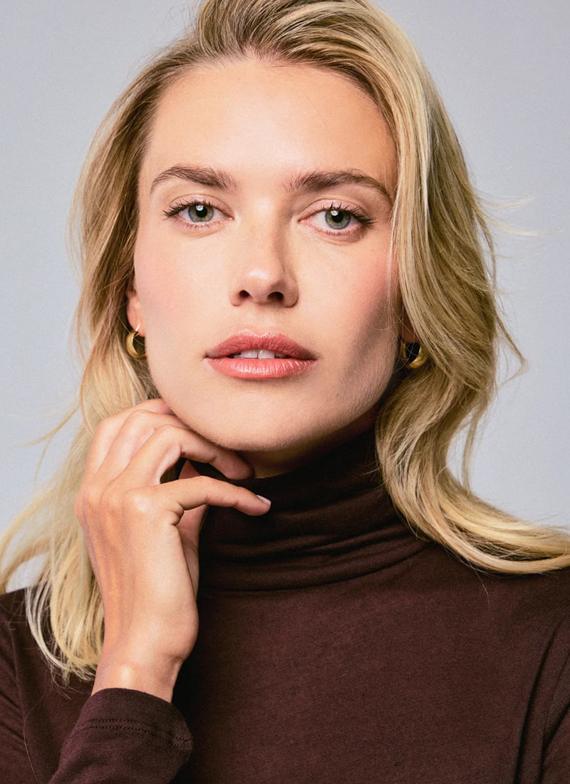  Soft Touch Long Sleeve Turtleneck Tee by Majestic at Andrews 