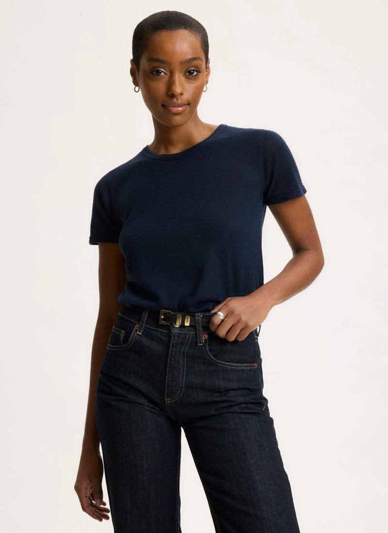 Majestic Cashmere Short Sleeve Crewneck T-Shirt