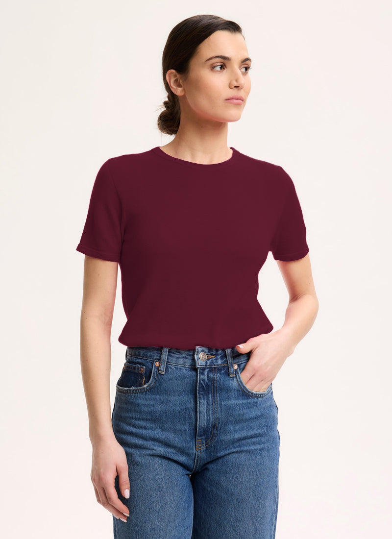 Majestic Cashmere Short Sleeve Crewneck T-Shirt