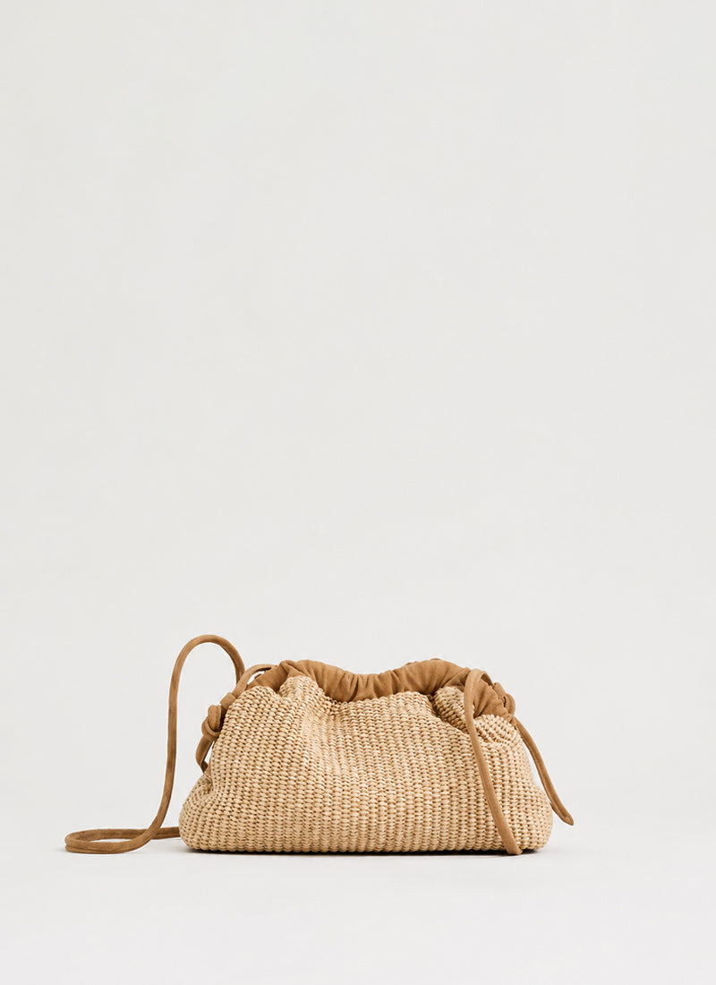Mansur Gavriel Raffia Mini Cloud Clutch