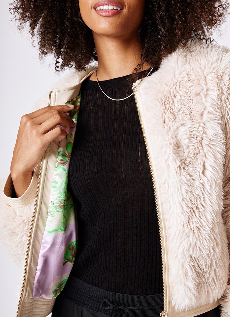 Marc Cain Faux Fur Outdoor Jacket