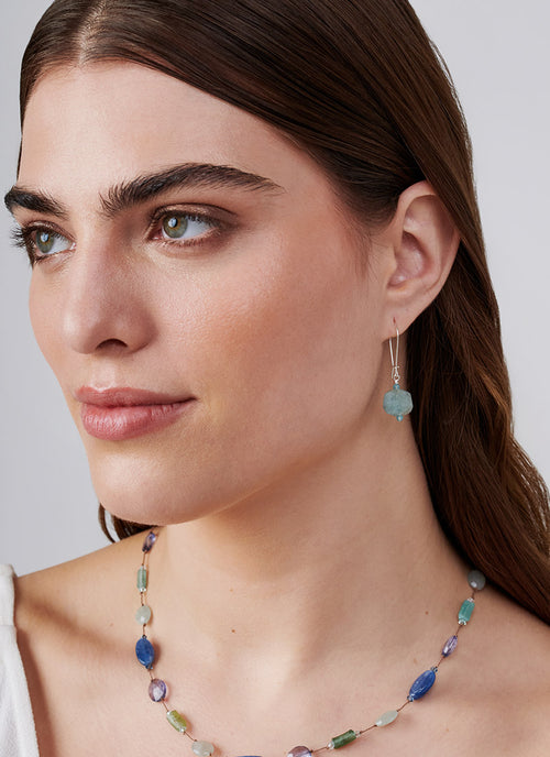 Margo Morrison Flat-Faceted Aquamarine Earrings