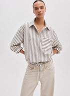 Marin Cropped Striped Shirt