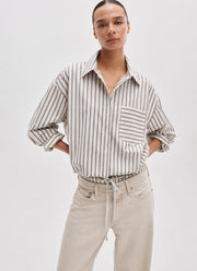 Marin Cropped Striped Shirt