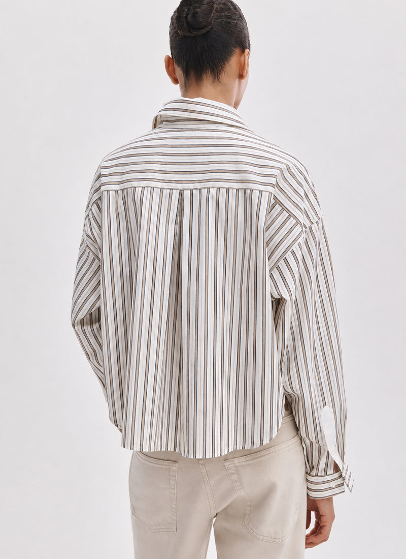 Marin Cropped Striped Shirt