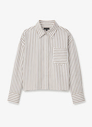Marin Cropped Striped Shirt