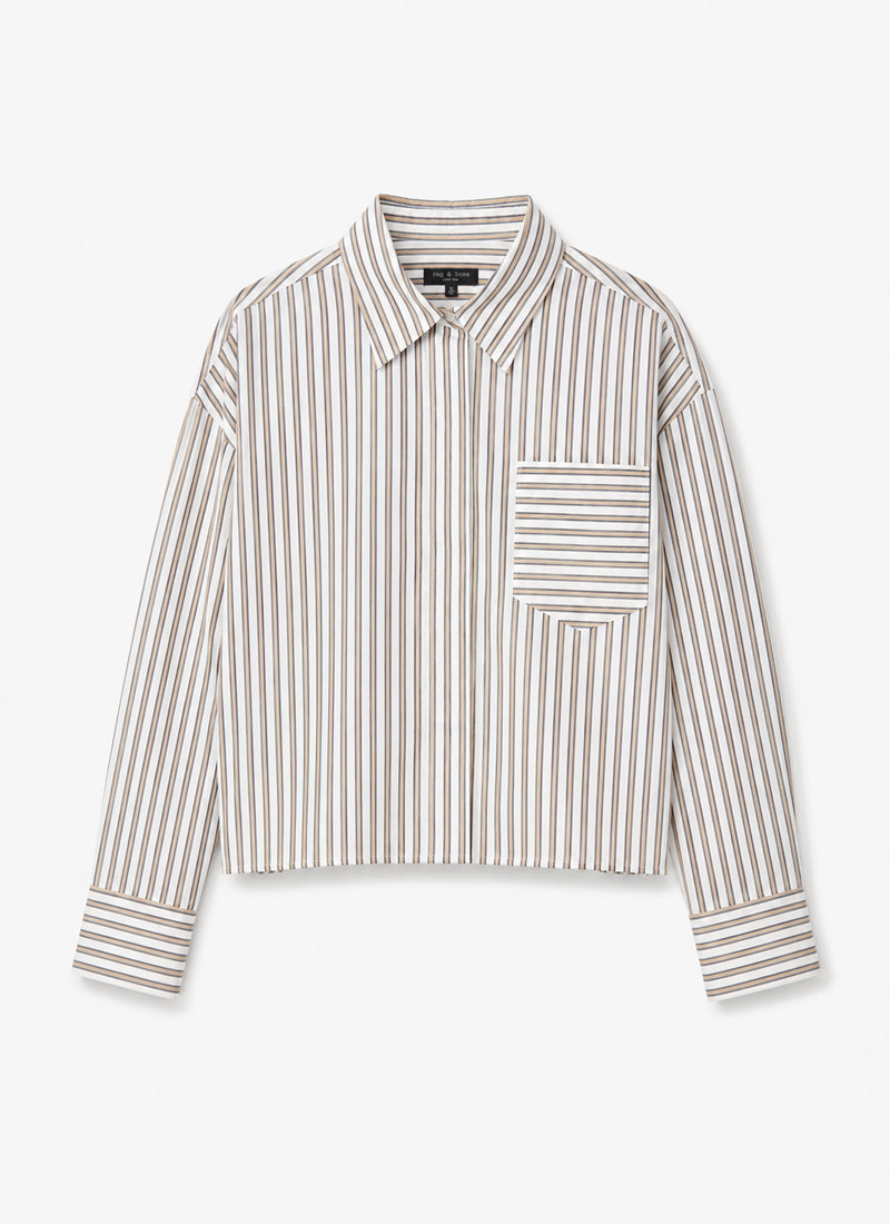 Marin Cropped Striped Shirt