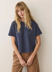 Luxe Sueded Crew Tee