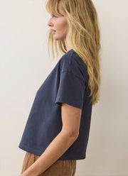 Luxe Sueded Crew Tee