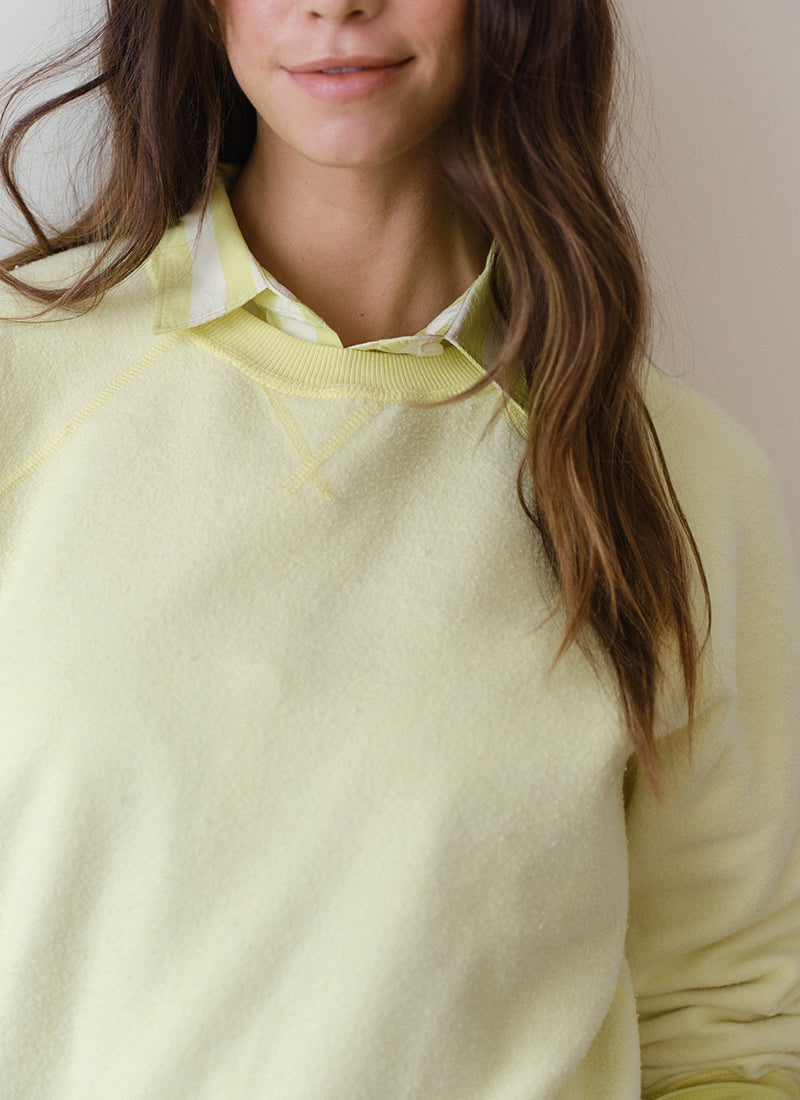 MARINE LAYER Cloud 9 Fleece Reversible Crew Sweatshirt