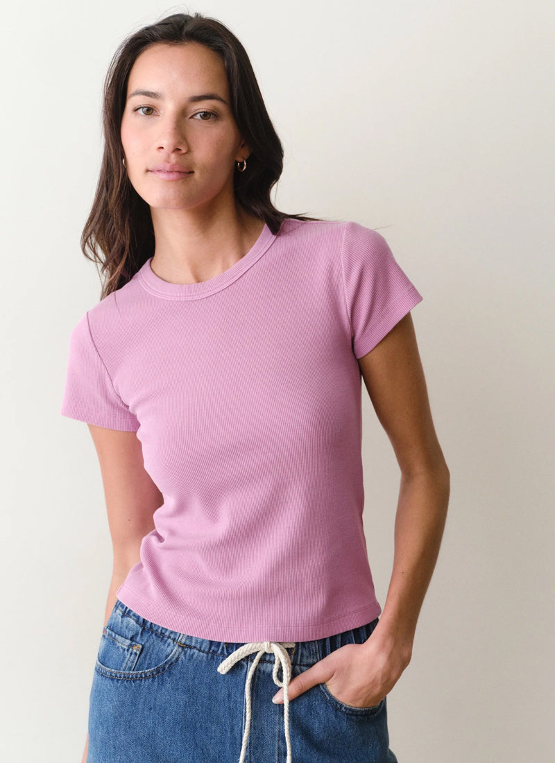 Lexi Rib Crew Tee by Marine Layer at Andrews