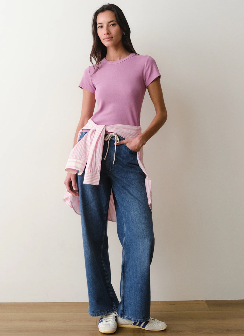 Lexi Rib Crew Tee by Marine Layer at Andrews