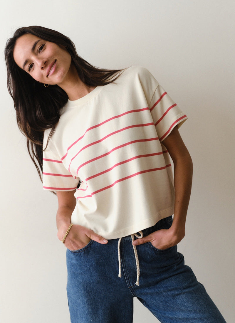 MARINE LAYER Luxe Sueded Crew Tee