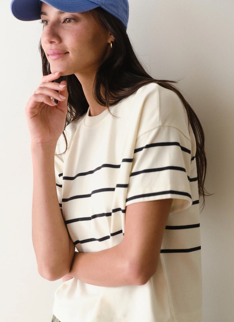  Luxe Sueded Crew Tee by MARINE LAYER at Andrews 