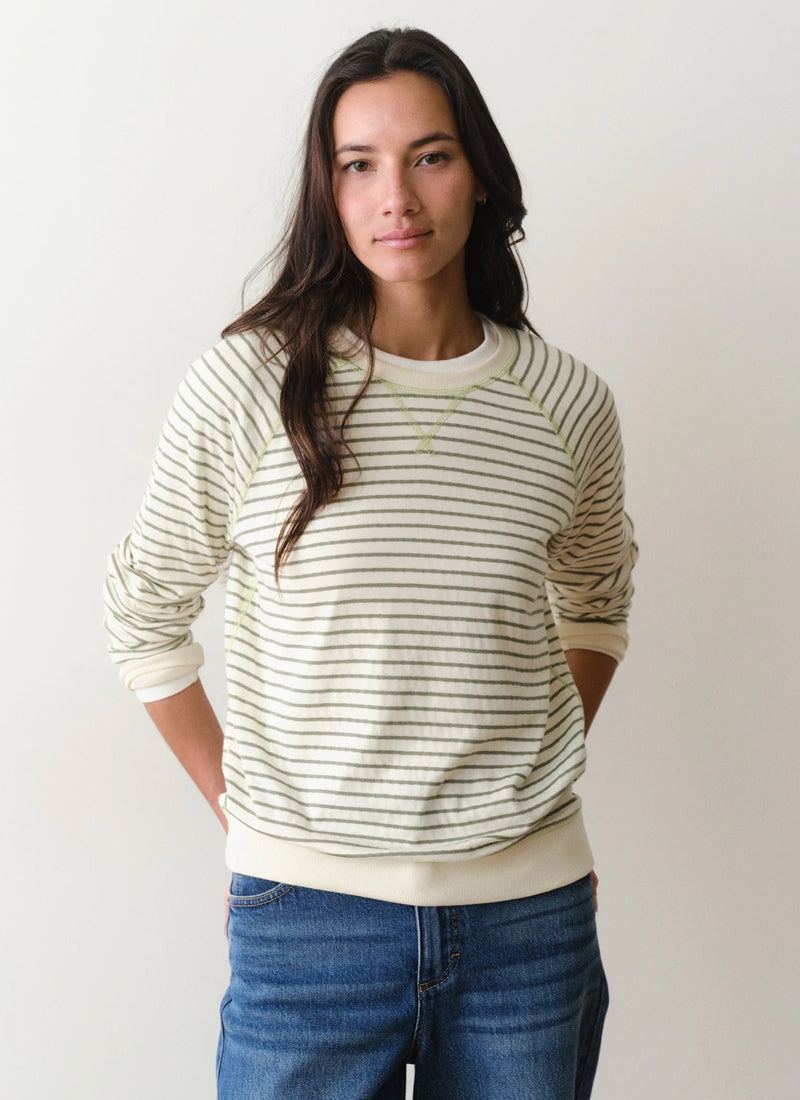 MARINE LAYER Reversible Raglan Crewneck Sweatshirt