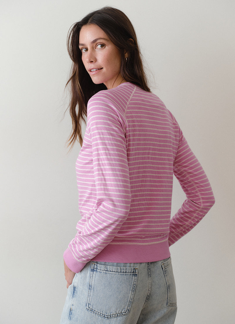 MARINE LAYER Reversible Raglan Crewneck Sweatshirt