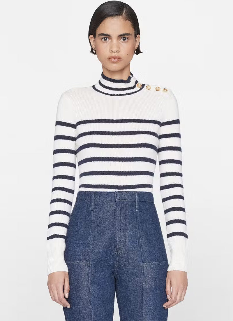 Frame Shrunken Mariner Turtleneck
