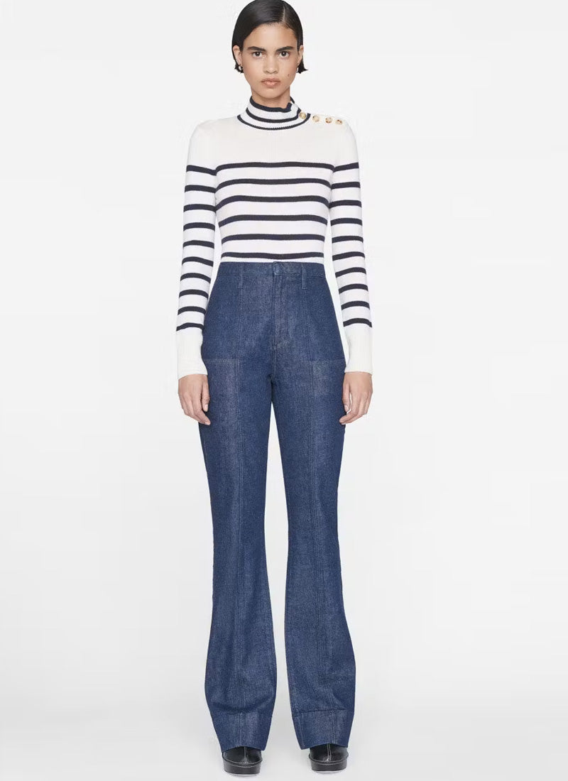 Frame Shrunken Mariner Turtleneck