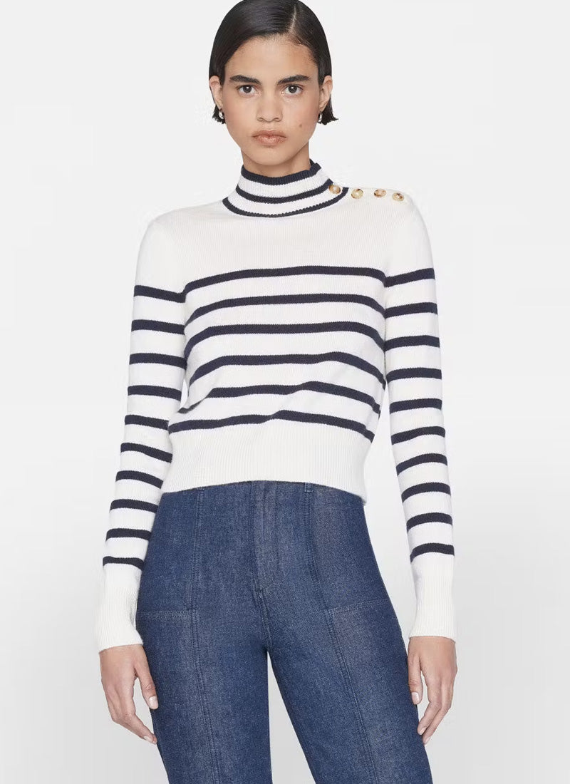 Frame Shrunken Mariner Turtleneck