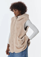  Maury Faux Fur Hooded Vest by Giovanni at Andrews 