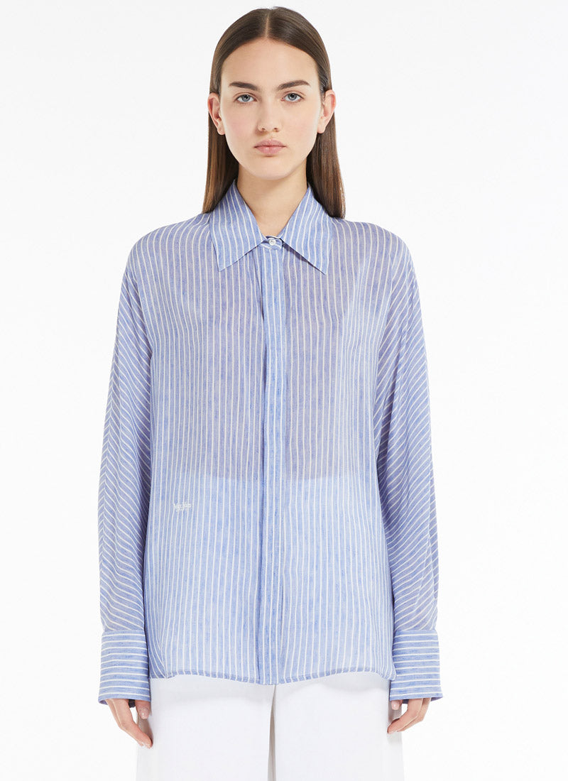 Max Mara Studio Dinar Silk Stripe Shirt