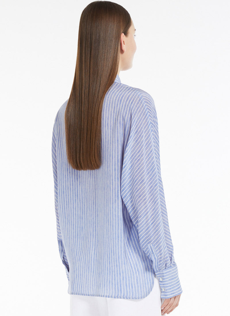 Max Mara Studio Dinar Silk Stripe Shirt