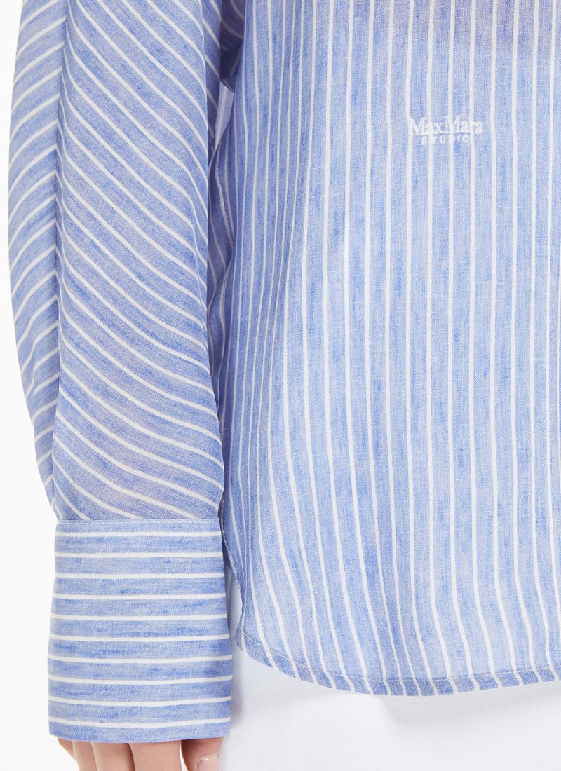 Max Mara Studio Dinar Silk Stripe Shirt