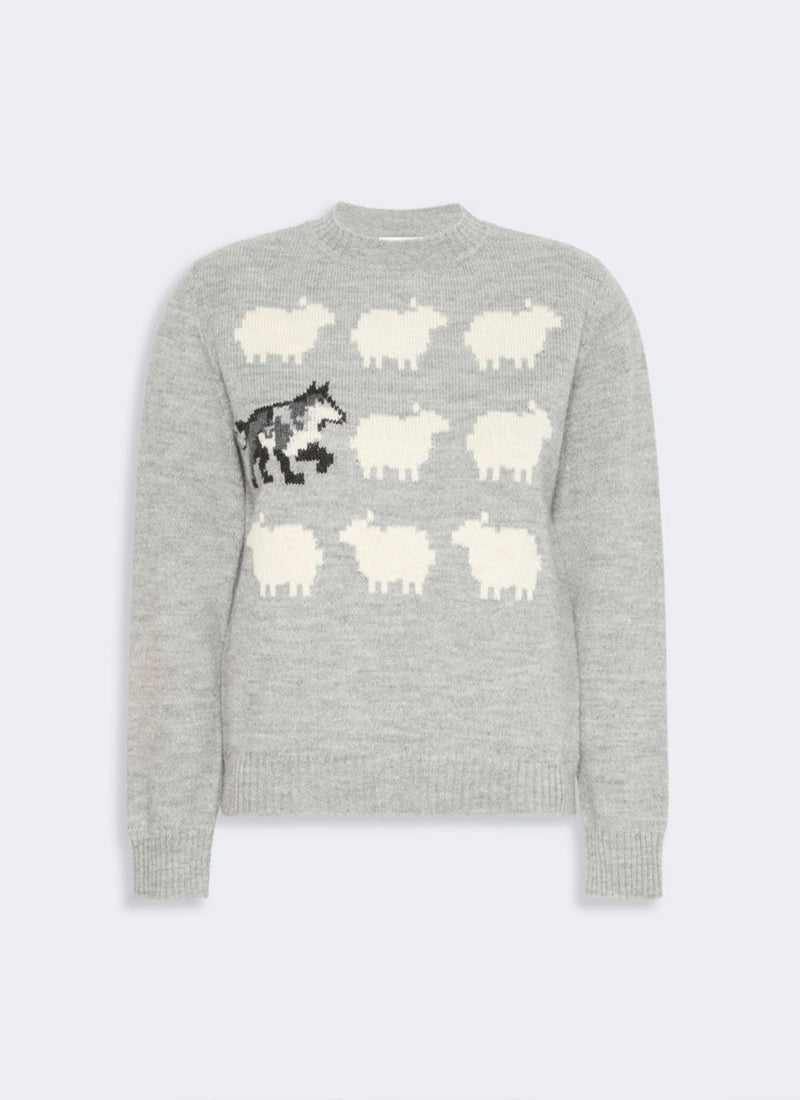Weekend Max Mara Nitra Wolf Sheep Knit Crew