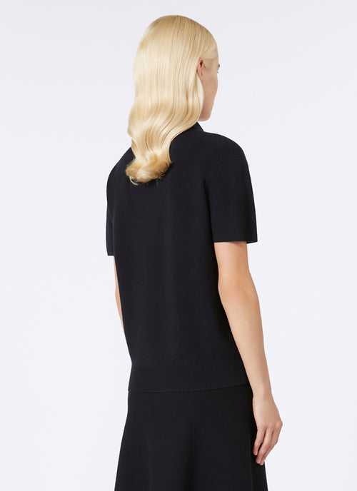 Max Mara Studio Teti Short Sleeve Zip Polo