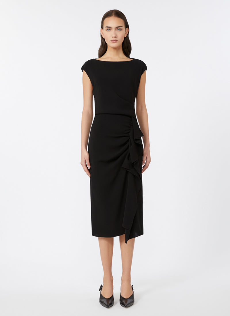 Max Mara Studio Aia Cap Sleeve Midi Dress