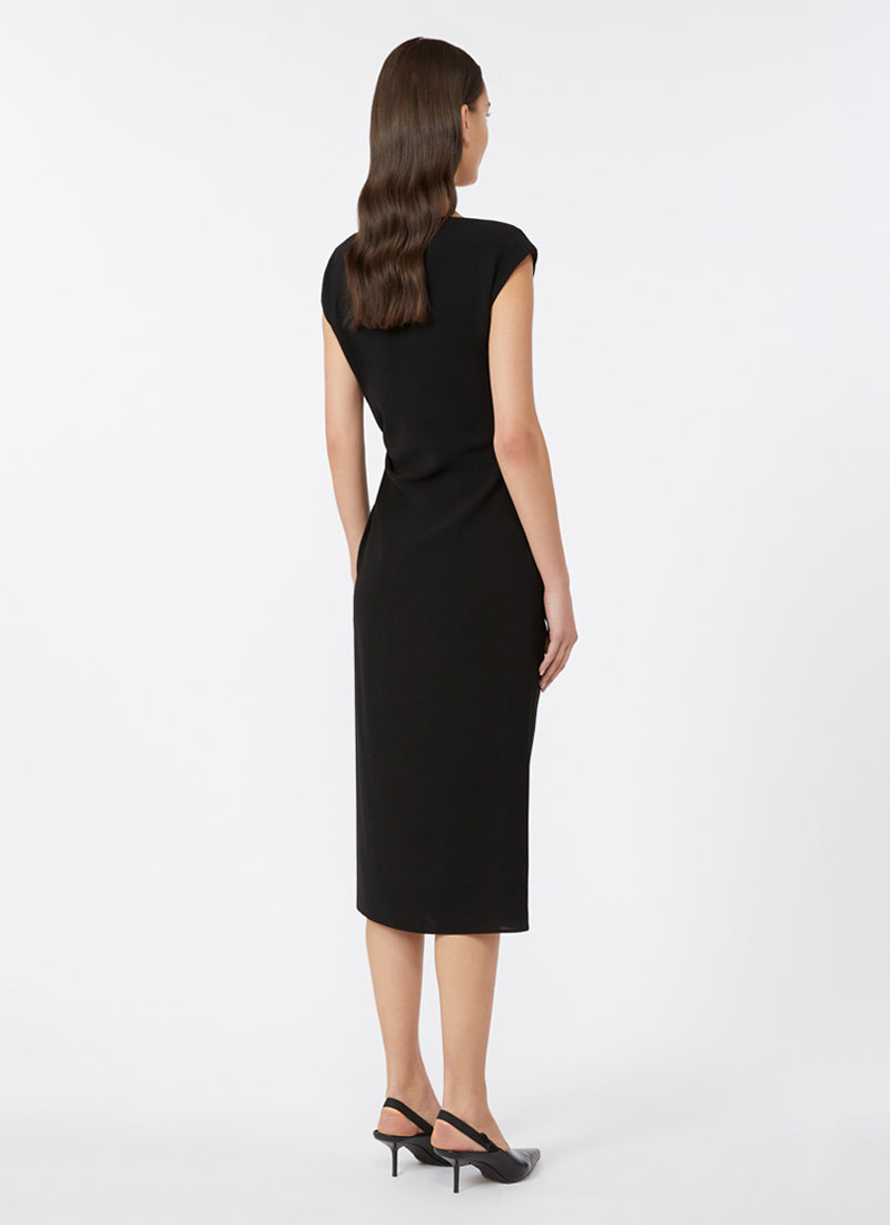 Max Mara Studio Aia Cap Sleeve Midi Dress