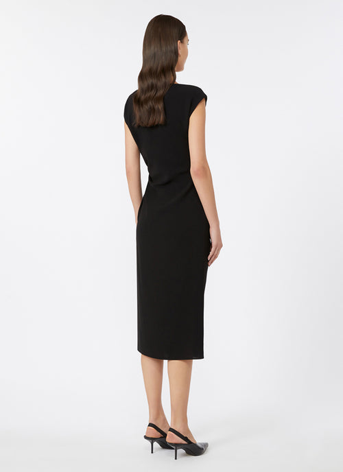 Max Mara Studio Aia Cap Sleeve Midi Dress