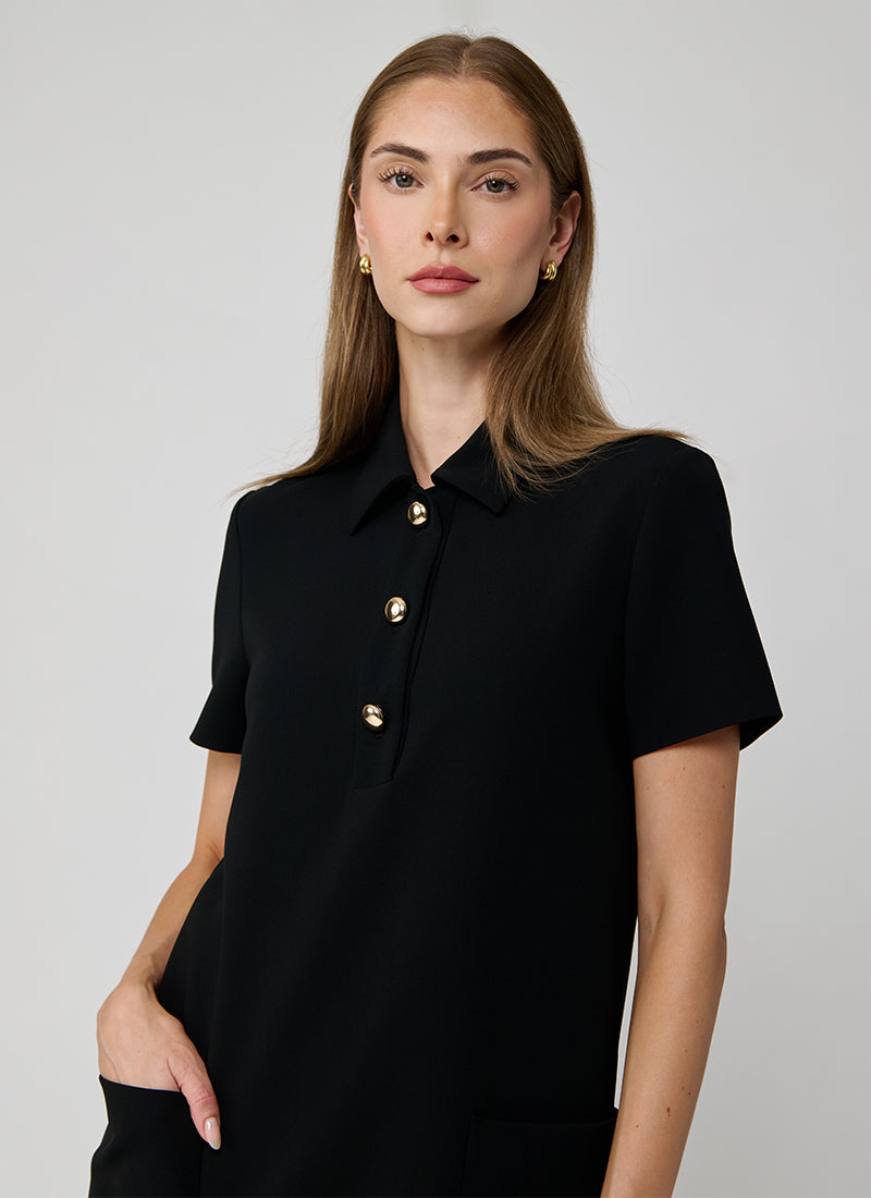 Max Mara Studio Austin Short Sleeve Polo Dress
