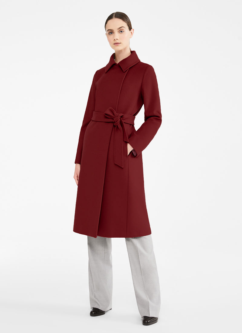 Max Mara Studio Bcollag Belted Wool Coat