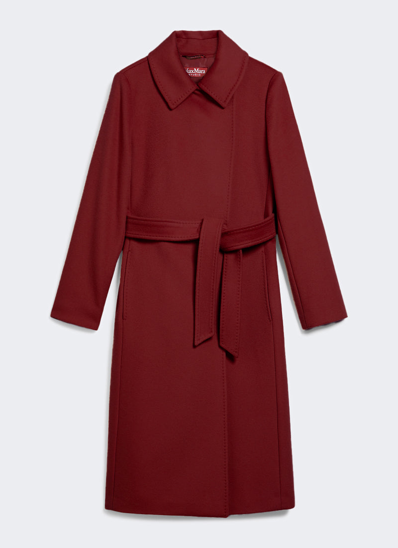 Max Mara Studio Bcollag Belted Wool Coat