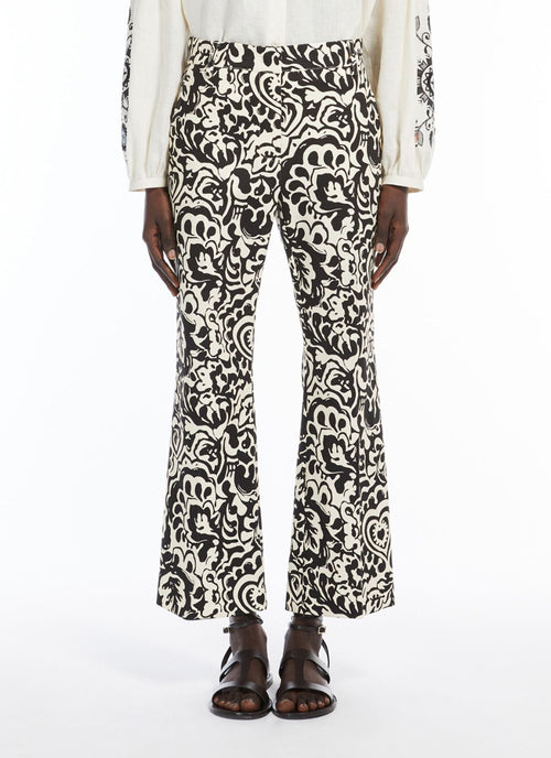 Max Mara Weekend Cadmio Batik Straight Cotton Trouser