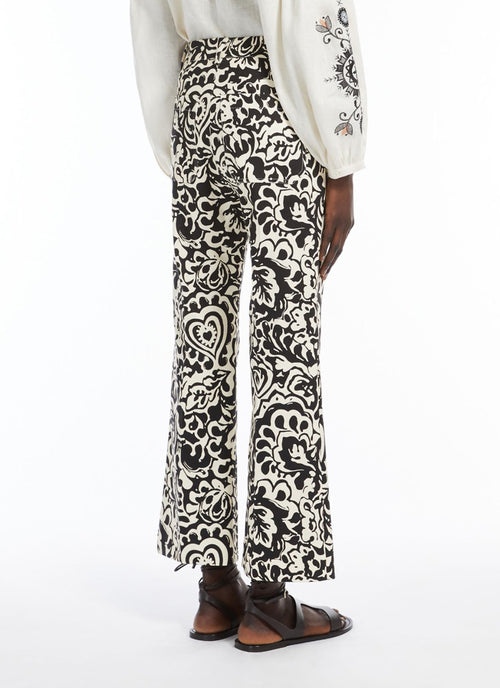 Max Mara Weekend Cadmio Batik Straight Cotton Trouser