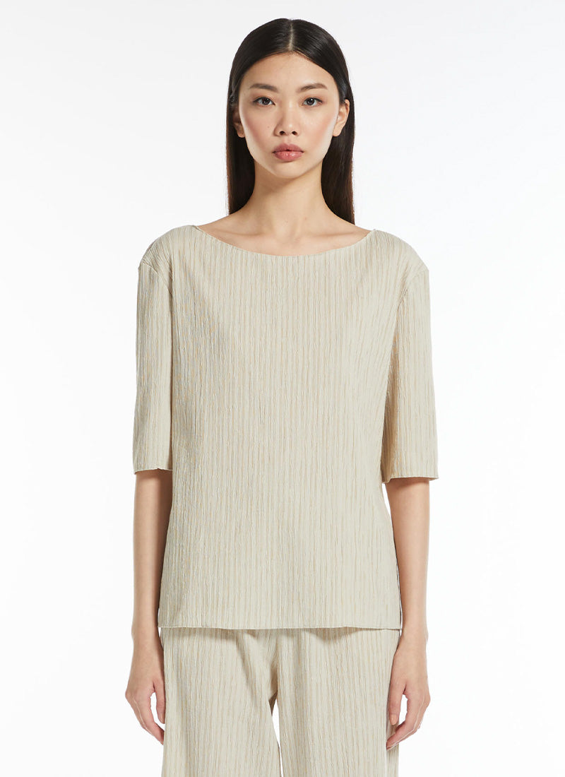 MM Caraibi Plissé Short Sleeve Top