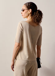 MM Caraibi Plissé Short Sleeve Top