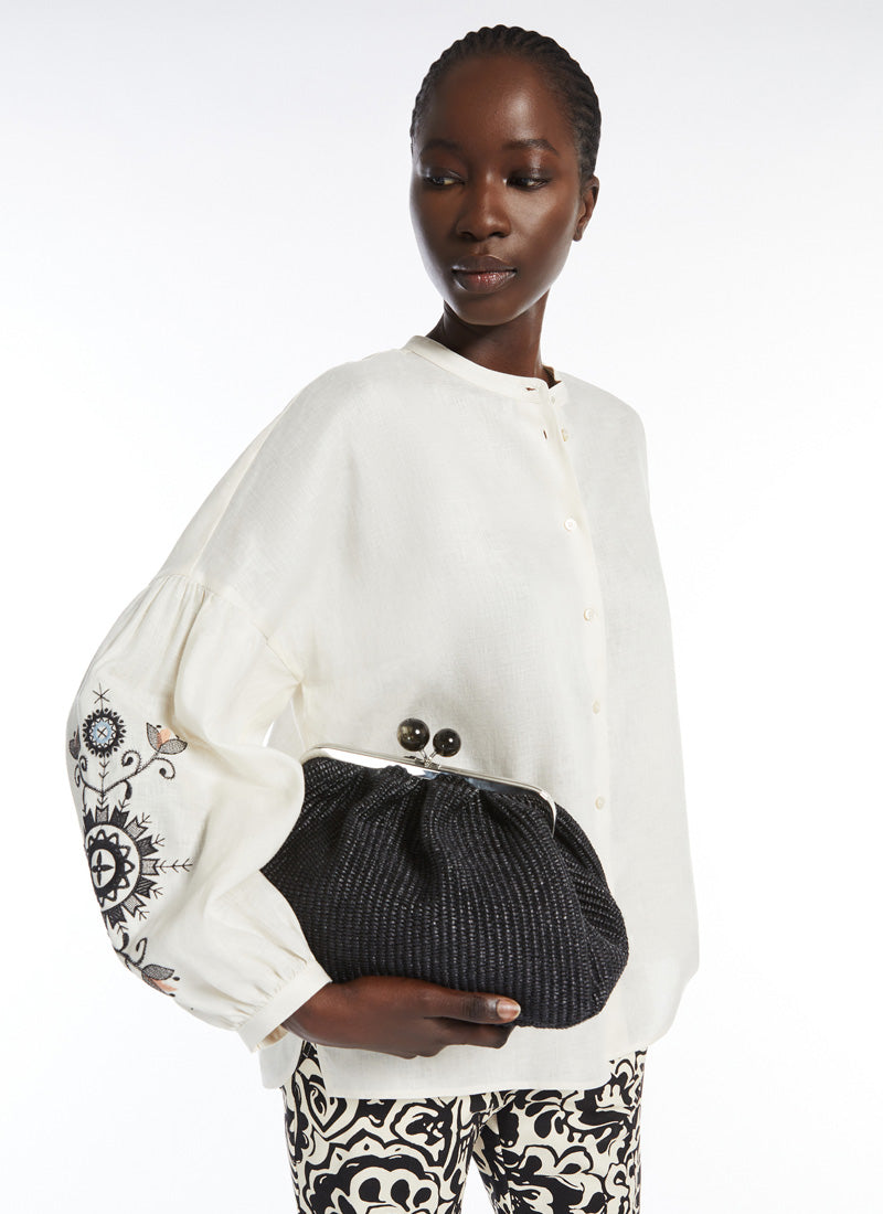 Max Mara Weekend Ilex Linen Embroidered Shirt